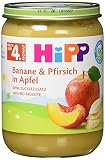 Hipp Früchte; Banane und Pfirsich in Apfel