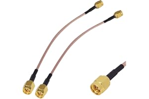 Boobrie Câble SMA Mâle Mâle Câble Coaxial SMA Mâle vers SMA Mâle 15CM Rallonge SMA Câble RG316 Connecteur SMA Mâle Adaptateur d'Antenne WiFi pour Câble d'Antenne Coaxial Antenne 4g Routeur sans fil
