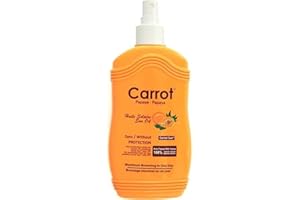 Carrot Sun® Tan Accelerator Spray Oil with Carrot Oil, L-Tyrosine, & Henna for a Golden tan-Fast! 200ml