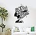 Produktbild Art Vinyl Wall Decal Aufkleber Barber Tools Beauty Girl Gesicht Frisur Salon Spa Friseur Shop Decor Schere Kamm 57x71cm