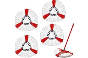 BUBLADOR 4 Stück Wischmopp Ersatzköpfe Kompatibel mit Vileda Turbo 2-in-1 Mop, Wischmop Ersatzbezug, Mikrofaser Wischmob Ersatzmop Moppköpfe für Bodenwischer und EasyWring&Clean Mopp