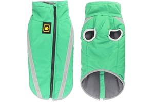 FEimaX Hundemantel Hundejacke wasserdichte Reflektierende Wintermantel mit Fleece Gefüttert Hund Welpen Warm Mantel Haustier Kleidung Wintermantel für Kleine Mittlere Große Hunde