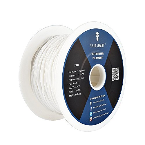 SainSmart Flexible TPU 3D Filament for 3D Printers 3D Drucker, 1,75 mm, 800g Spool