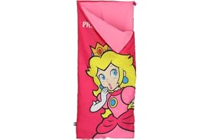 SAHINLER CRÉATEUR D'UNIVERS Super Mario – Saco de dormir Princesa Peach – 100% poliéster – Rosa