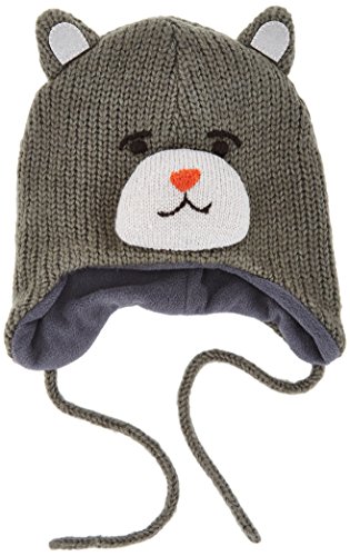 Name it Baby Boys NITMACUTE M KNIT HAT BOX 415 Beanie, Grey - Grau (Dark Grey Melange), 6-9 Months (Manufacturer size: 46/47)