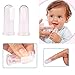 2Pcs Baby Kids Soft Safe Silicone Finger Toothbrush Gum Brush For Clear Massage (Blue)