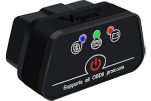 vLinker iCar2 Adaptateur Bluetooth OBD2 Scanner de Diagnostic pour iOS & Android : Outil de Diagnostic de Réinitialisation de Données en Direct Auto-Connect Effacer Le Code d'Erreur (Noir)