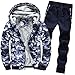 Produktbild Luckycat Herren Hoodie Winter Camouflag Warm Fleece Zipper Outwear Mantel Top Hosen Sets Winterjacke Steppjacke Daunenjacke Parka Mäntel Jacken