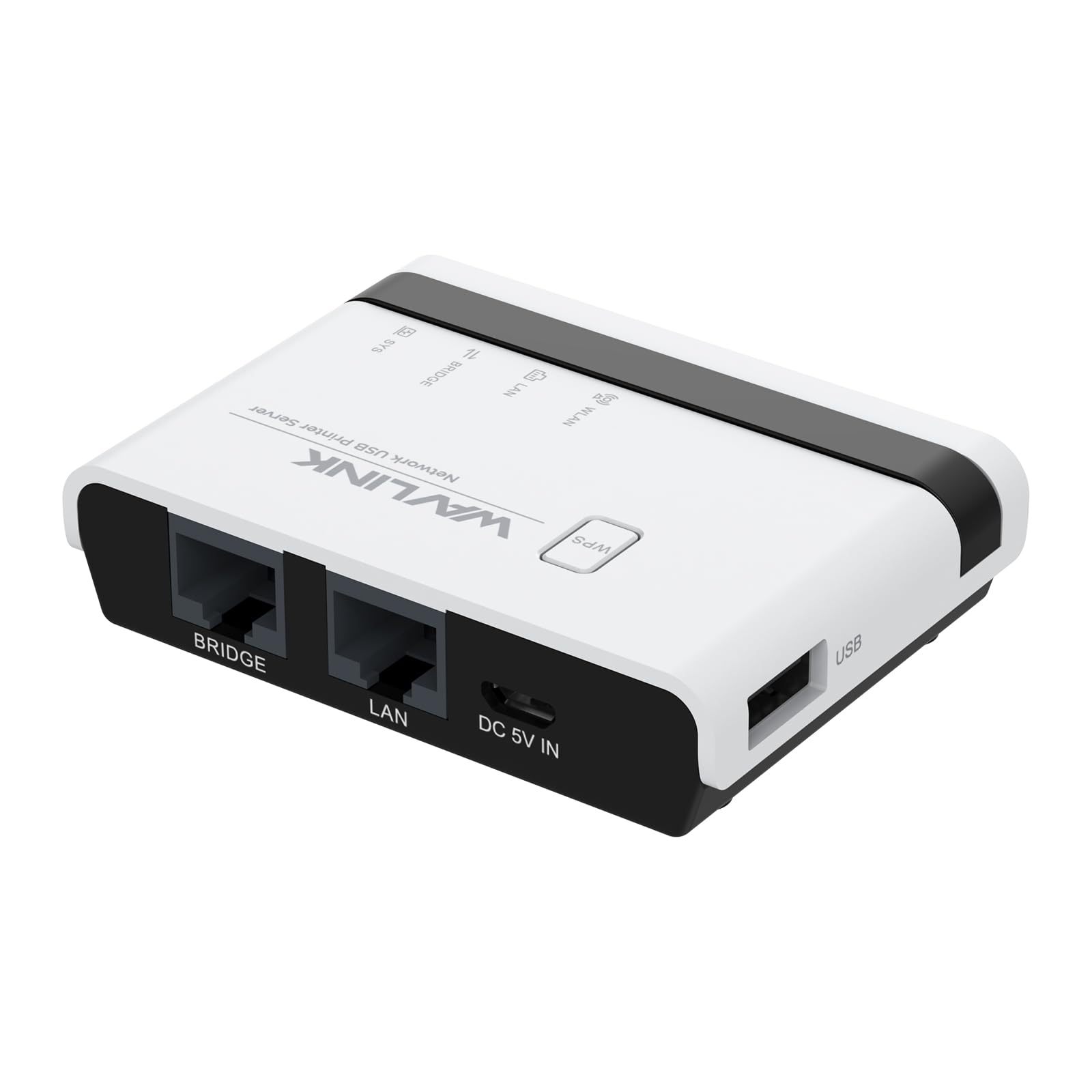 WAVLINK USB Wireless Print Server, WiFi Print Server with 10/100Mbps LAN/Bridge, 480Mbps USB2.0, Support Wired/Wireless/Standalone Modes, Compatible with Windows/Mac and All RAW-Supported Printers