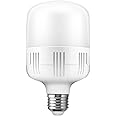 Cylindrical Lamp Column LED Light Bulb 38W White Light Super Brightness High Power E27 Handsome Bulb Daylight,Non-Dimmable,6500K Cool White,Pack of 1