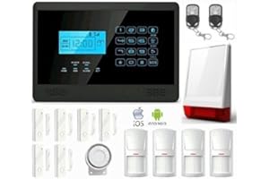 LKM security M2EPLUS Kit Antifurto Allarme Casa Wireless, Controllabile da Cellulare con App Gratuita, Nero