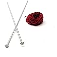 Girlyz Attire Aluminium Knitting Needle no 7 Single-Sided Dia -4.50 mm, Length -35CM (Large Size) for Making Woolen Artifacts Like Sweaters, Mufflers, Caps Pair of 1