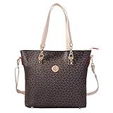 Coofit Damen Leder Handtaschen Umhängetasche Schultertasche Schulter Hobo Set - 2