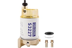 SEGULER S3227 Fuel Filter Marine Fuel Water Separator Assembly Replacement for Marine Outboard Motor Mercury Replace# S3227 320R 490R-RAC-01 18-7948 9-37882 18-7922 18-7922-1