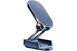 POWERLAND Magnetyczny uchwyt na telefon komórkowy do samochodu, ulepszony, dwuwarstwowy, składany, magnetyczny uchwyt na telefon komórkowy, z giętką, klejącą się podstawą, uniwersalny uchwyt na telefon komórkowy 360°, kompatybilny z iPhonem, wszystkimi smartfonami