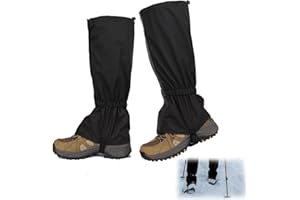 katmerio Outdoor Gamaschen Kinder, Wasserdicht Warm Regengamaschen, Einstellbare Atmungsaktive Beinschutz Gamaschen Kinder Schneegamaschen für Outdoor Wandern, Klettern, Trekking Schneewandern