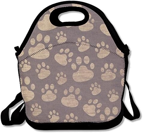 Reusable Insulated Lunch Bag Tote Soft Cooler Carry Bag For Women,Girls Cat's Claw Print