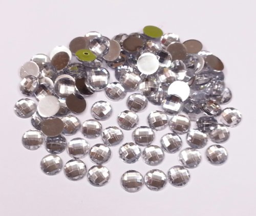 Crystals & Gems UK 100 X 8mm Gemmes En Strass Diamant Cristal Trasparent À Dos Plat À Coller Avec De La Colle