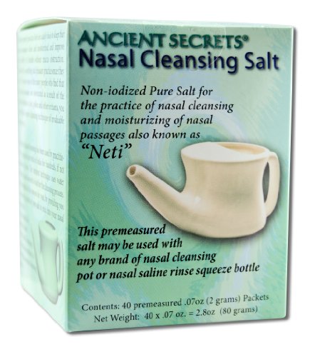 Ancient Secrets Nasal Cleansing Pot Salt 40 Ct, Pack Of 3