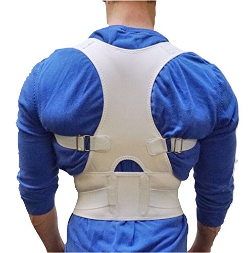 Protero Posture recto vendaje Soporte para corrección de postura y Postura Entrenamiento Fu & # X308; R mA & # X308; nner & Mujeres, Weiß