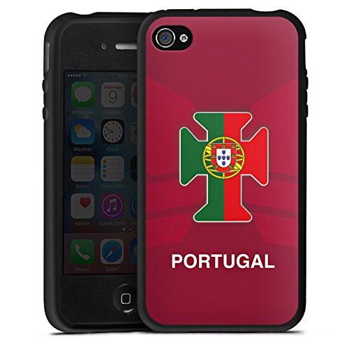 Apple iPhone 4s Hülle Silikon Case Schutz Cover Portugal EM Trikot Fußball Europameisterschaft