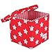 Minene Cube Storage Box with Stars (Red/ White)