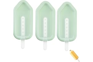 TINGDONGWEI JDXun 3 Pezzi Stampi per Ghiaccioli in Silicone, Mini Formine Ghiaccioli Riutilizzabile con Coperchi per Ghiaccioli DIY