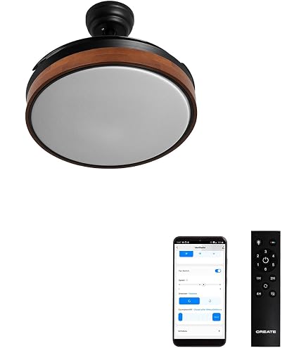 Ventilateur de plafond - CREATE - WIND CUP - 40W silencieux - 132 cm - WiFi + Télécommande - Bricolage Ventilateur de plafond - CREATE - WIND CUP - 40W silencieux - 132 cm - WiFi + Télécommande - Bricolage
