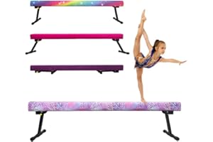 HomeSun Schwebebalken Einstellbar Faltbar Gymnastik Balance Beam High and Low Level Floor Beam Einfache Montage Gymnastikbalken 240cm Stabile Trainingsgeräte für Zuhause