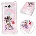 Produktbild Everainy Sony Xperia XZ2 Compact Hülle Silikon Transparent 3D Flüssig Glitzer Durchsichtig Stoßstange Gummi Kompatibel für Sony Xperia XZ2 Compact Liquid Stoßfest Handyhülle Schutzhülle (Giraffe)