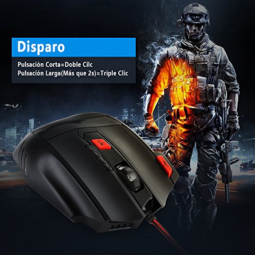 VICTSING Rat  n Inal  mbrico Bluetooth  Black 