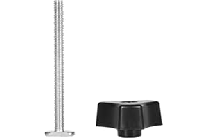 SALALIS Zacisk Szczelinowy T, Zacisk Gąsienicowy T, Zacisk Dociskowy Profesjonalne Narzędzie do Obróbki Drewna o Wysokim Naprężeniu do Pozycjonowania(T screw+M8 handle)