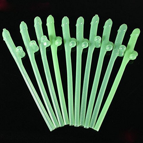 Hosaire 10 Stück/set Hen Party Trinkhalme Party Willy Straws Kreative Birds Straws für Erwachsene Tanz Henne Party Zubehör Spaßparty - 8