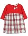 Beebay Infant-girl 100% Cotton Knitted Red & White Check Jersey Bow Dress (Red,3-6 Months) RS.447.00