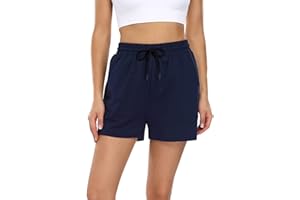 FGFD&OU Pantalones Cortos Mujer Algodón Shorts Mujer Deportivos Elástico Bermuda Shorts Jogger Shorts Casual Pantalón Corto para Trotar Running Deporte Correr Gym Yoya de Verano