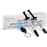 Granite, Marble, Quartz and Acrylic Repair Kit (Transparent/Transparent) - Suitable for Most Repairs I Also Tiles, Countertops, Fiberglass