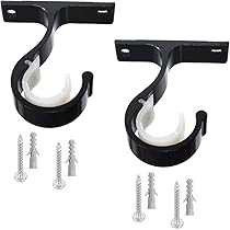 Lot De 2 Support De Tringle à Rideaux En Alliage D'Aluminium Pour Tringles De 20