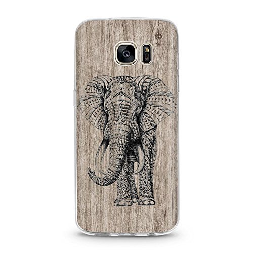 ITGM casetic | Teléfono Móvil para Samsung Galaxy S7 Edge Cover Funda Carcasa Case diseño, Silicona TPU plástico, Elefante, Samsung S7 Edge