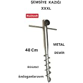Dogant Şemsiye Kazığı, 48 cm, Metal, Gri, XL