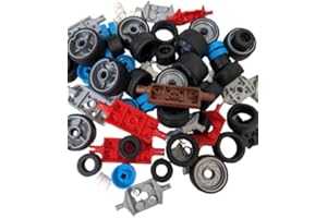 STEIN-EXPERTE Lego - Set di 15 assi con ruote assortite, 45 pezzi, ideale per veicoli creativi