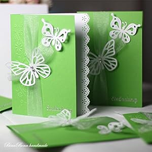 8 Einladungskarten Einladung Geburtstag Taufe Kommunion mit Text Handarbeit binnbonn