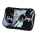 Nanshy Black Travel Cosmetic Makeup Organiser Bag with Clear Transparent Front and Zip - See Through - Great for Airport Cabin Flight Holiday Toiletry