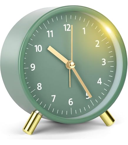 Sveglia analogica da comodino al quarzo silenziosa senza ticchettio TREVI snooze