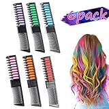 🌈【 DIY su pelo atractivo 】---6 colores vibrantes incluyendo rojo, rojo de Rose, púrpura, anaranjado, azul y verde, perfectos para mezclar estos colores al estilo atractivo del pelo del arco iris del DIY