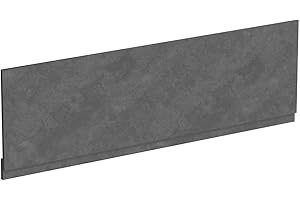 ORCHARD BATHROOMS Orchard Kemp Riven Grey Straight Bath Front Panel 1700mm - Grey Bath Panel, Rectangular Bath Panels, Baths