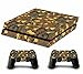 Produktbild Camouflage Tarnung Decal Skin Sticker Aufkleber for Playstation 4 PS4 Console Controllers (gold)