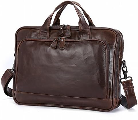 Q package Casual Fashion Men Handbag Business Briefcase Cross Section Large Capacity Men Handbag,Coffee