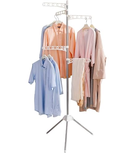 Séchoir à linge étendoir pliable ailes latérales 3 niveaux acier inox pp bleu Séchoir à linge étendoir pliable ailes latérales 3 niveaux acier inox pp bleu