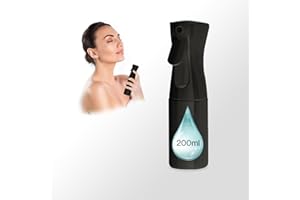 AVIDA ZEN Spruzzino Nebulizzatore Piccolo Portatile [ 200ml Nero – Alta Qualità ] Bottiglia Spray vuota per acqua – Vaporizzatore uso diverso: rinfrescare il viso, acconciatura, innaffiare piante… (200 Nero)