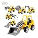 Produktbild Lispeed 6PCS Bagger als Kettenbagger mit Greifarm Schaufelbagger Baustellenfahrzeuge Spielzeug Baby Spielsachen Spielzeugauto Baufahrzeuge, Traktor, Bulldozer, Kipper Zementmischer für Jungs